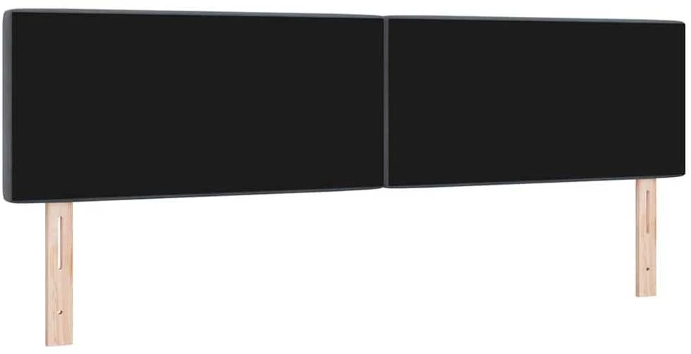 LED galvūgalis su LED juostelėmis Tamsiai pilka 180 cm Aksomas