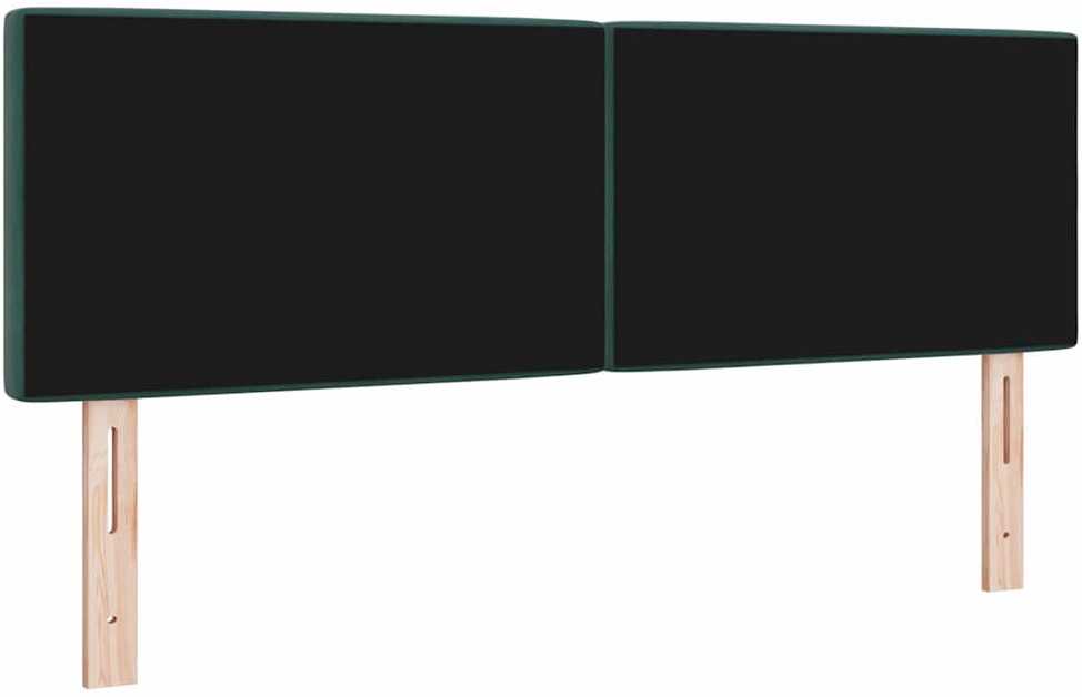 LED galvūgalis su LED juostelėmis Tamsiai žalia 160 cm Aksomas