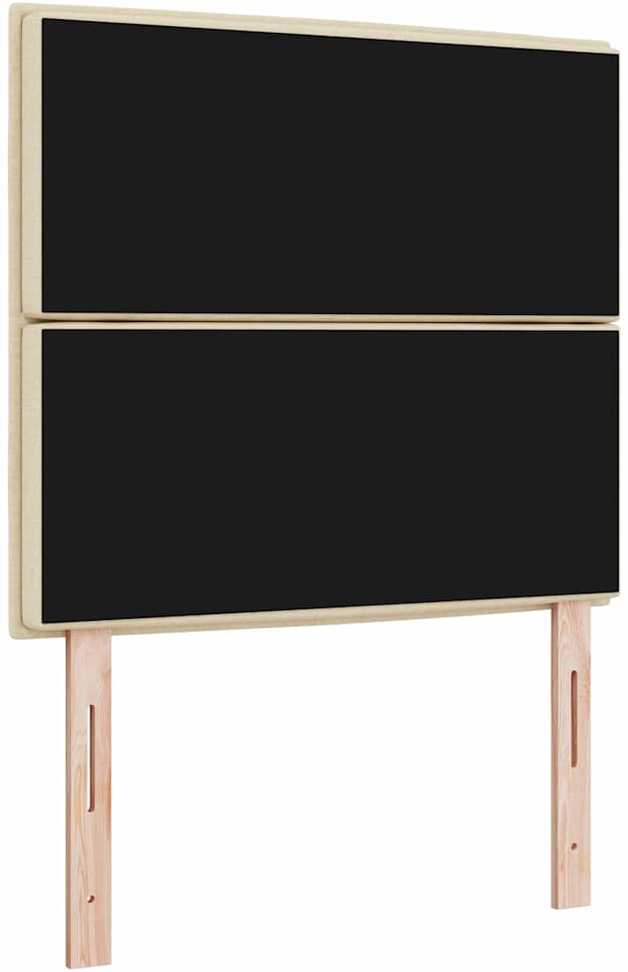LED galvūgalis su LED juostelėmis Kreminė 80 cm audinys