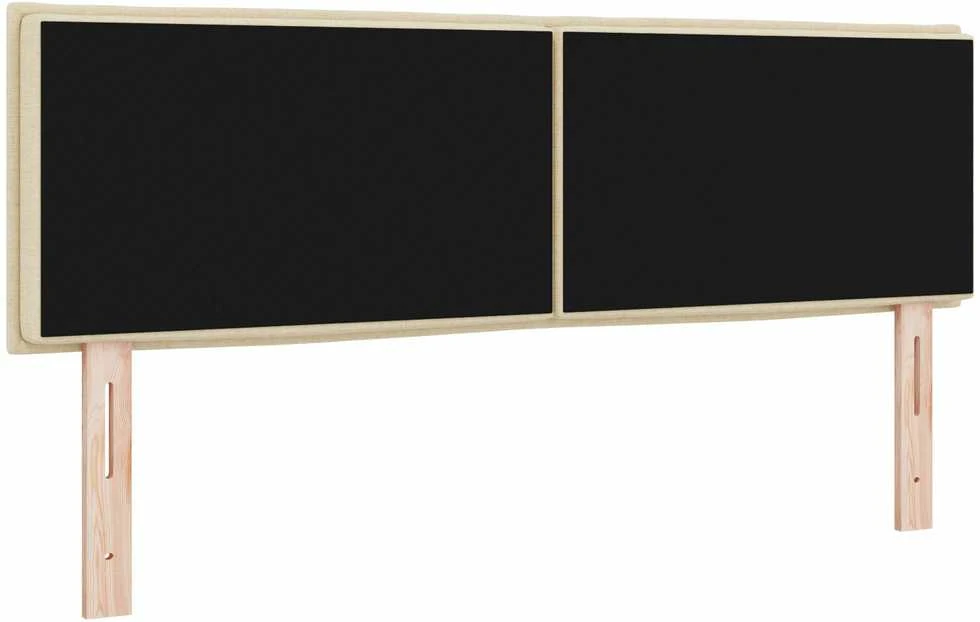 LED galvūgalis su LED juostelėmis Kreminė 144 cm audinys