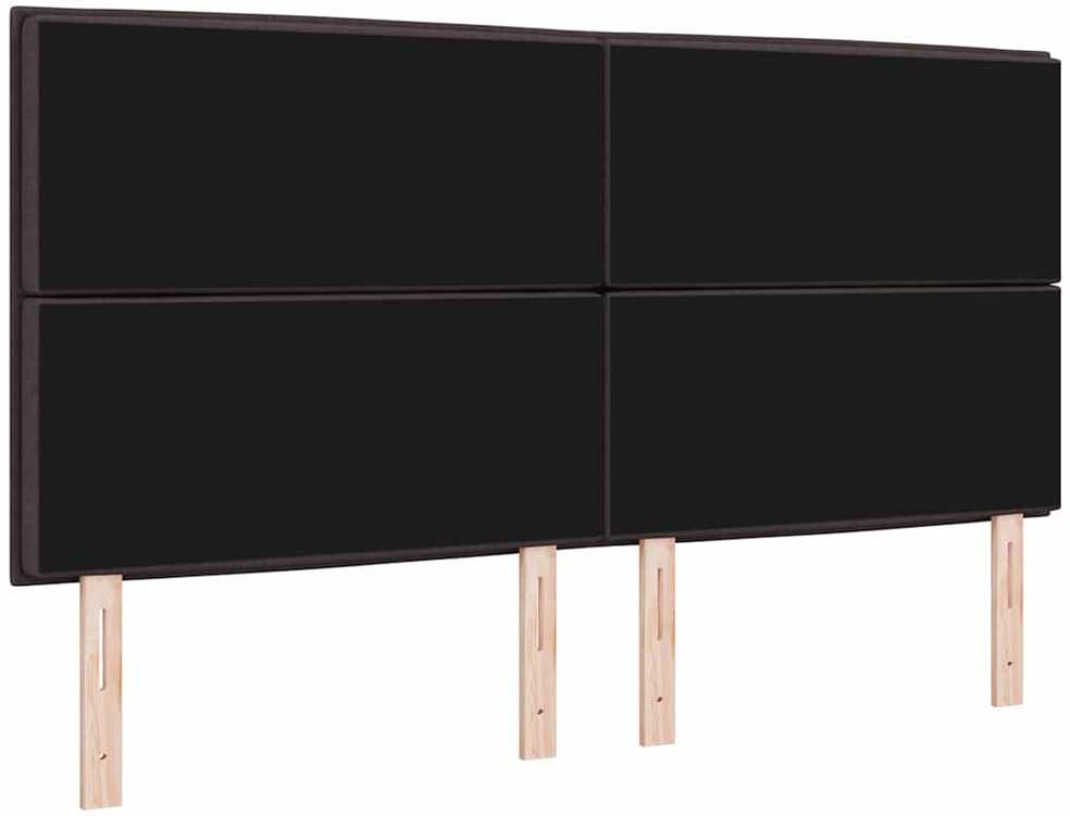 LED galvūgalis su LED juostelėmis Tamsiai rudas 180 cm audinys