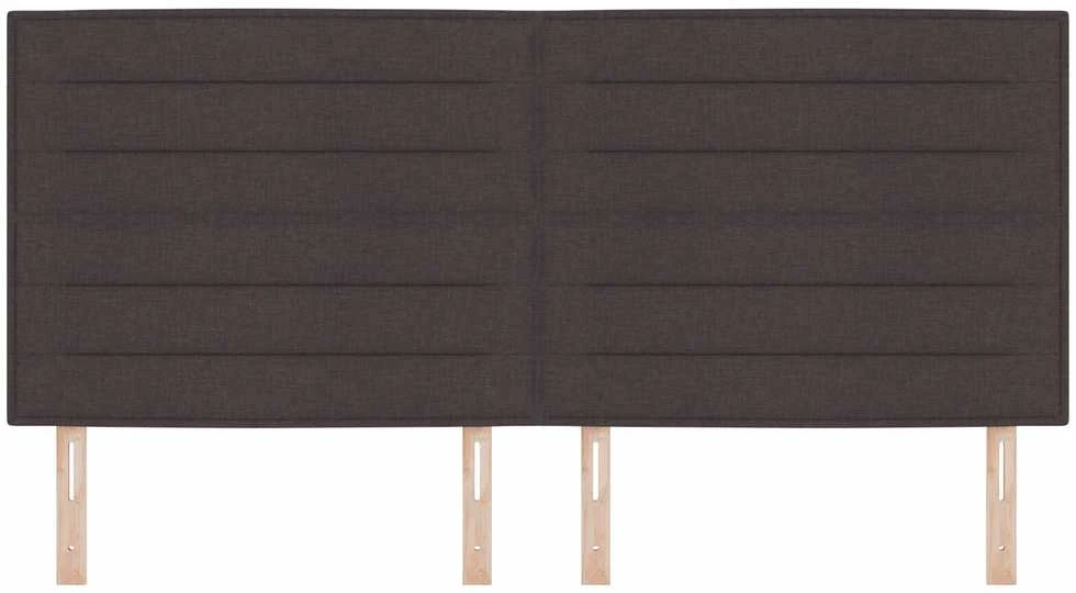 LED galvūgalis su LED juostelėmis Tamsiai rudas 200 cm audinys
