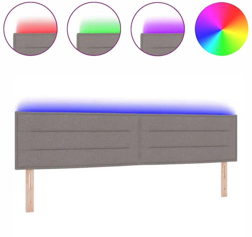 LED galvūgalis Taupe audinys