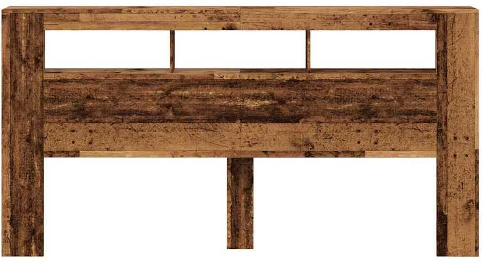 LED galvūgalis, medienos, 200x18,5x103,5cm, apdirbta mediena