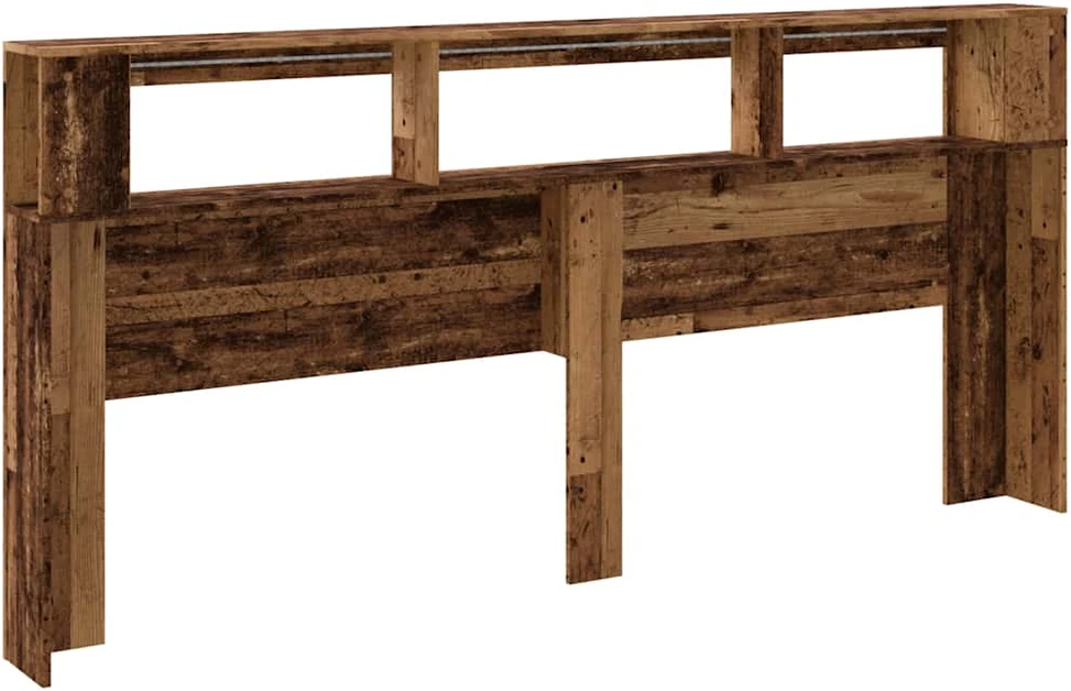 LED galvūgalis, medienos, 220x18,5x103,5cm, apdirbta mediena