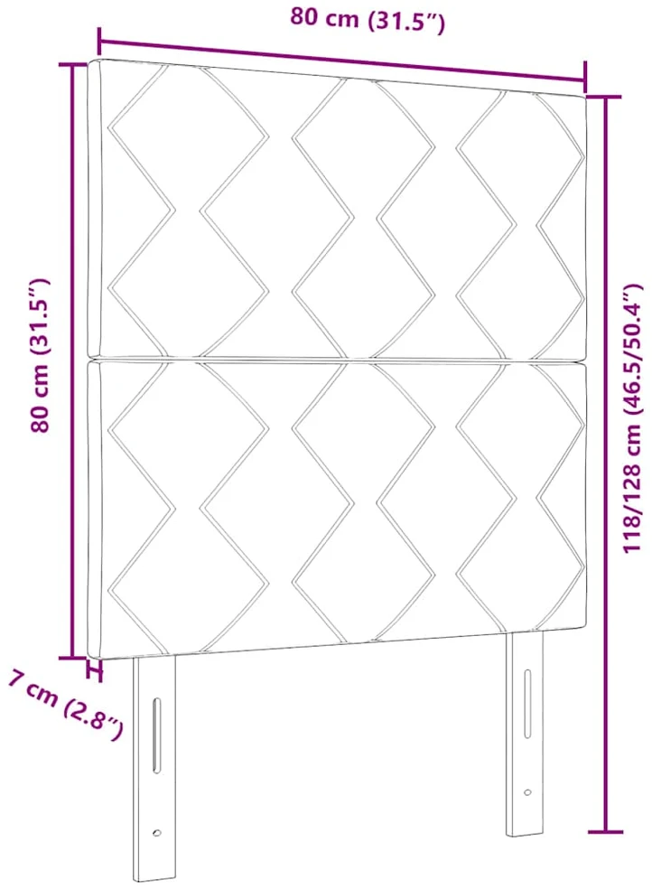 LED galvūgalis Mėlyna 80 cm audinys