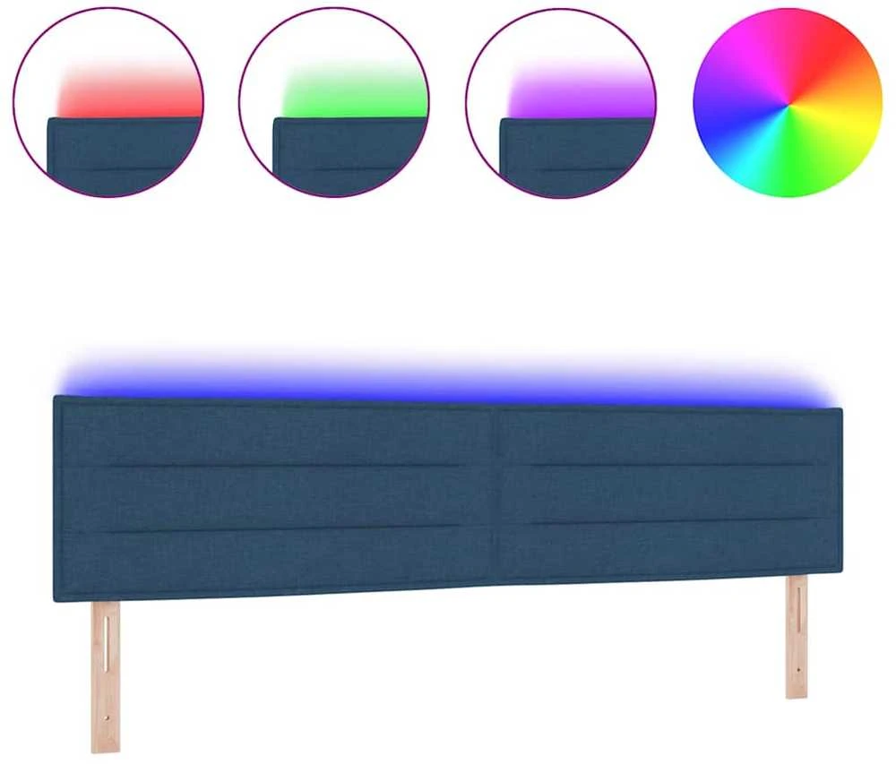 LED galvūgalis su LED juostelėmis Mėlyna 200 cm audinys