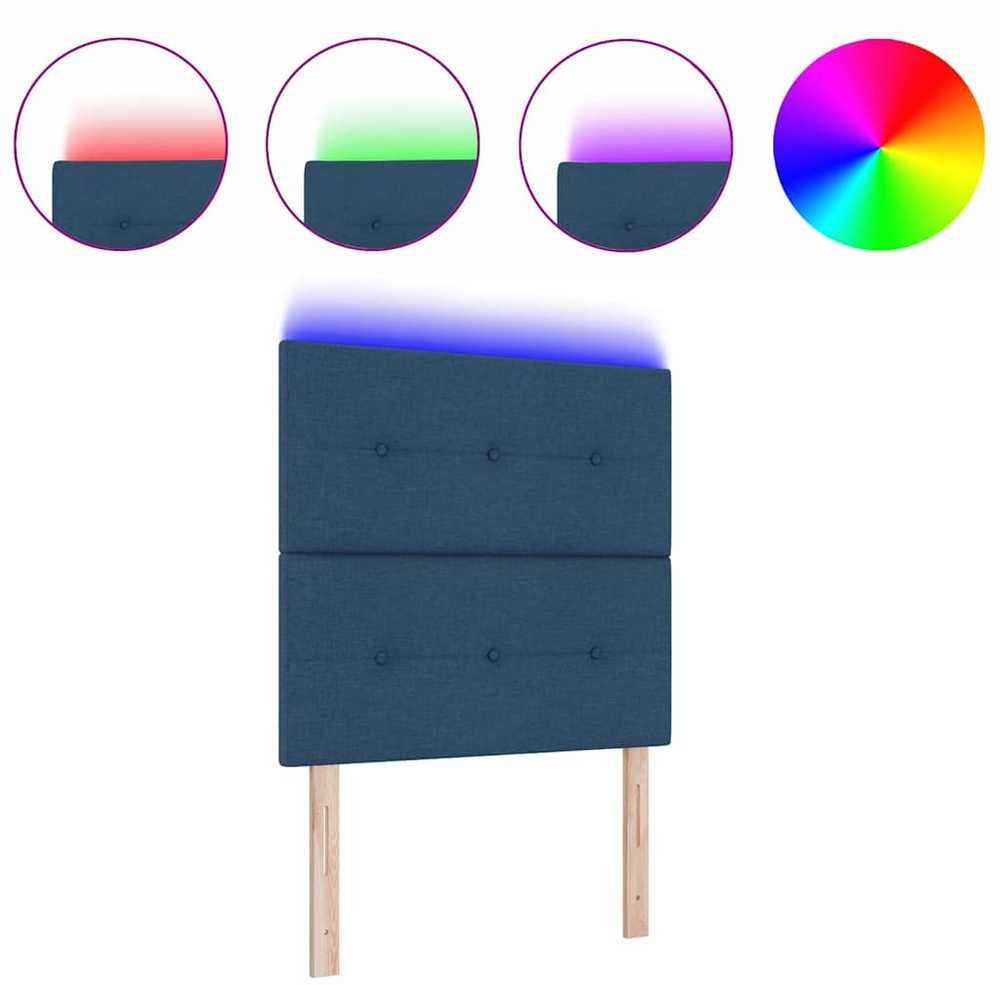 LED galvūgalis su LED juostelėmis Mėlyna 90 cm audinys