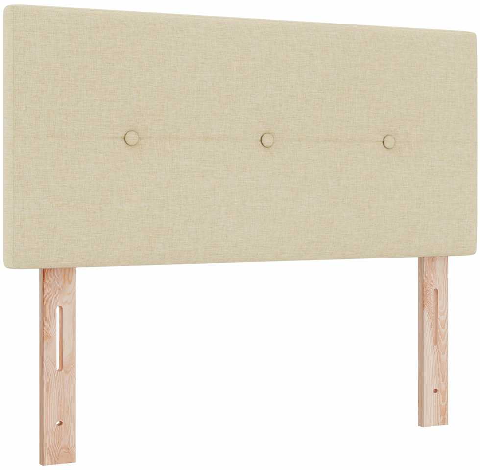 LED galvūgalis su LED juostelėmis Kreminė 100 cm audinys