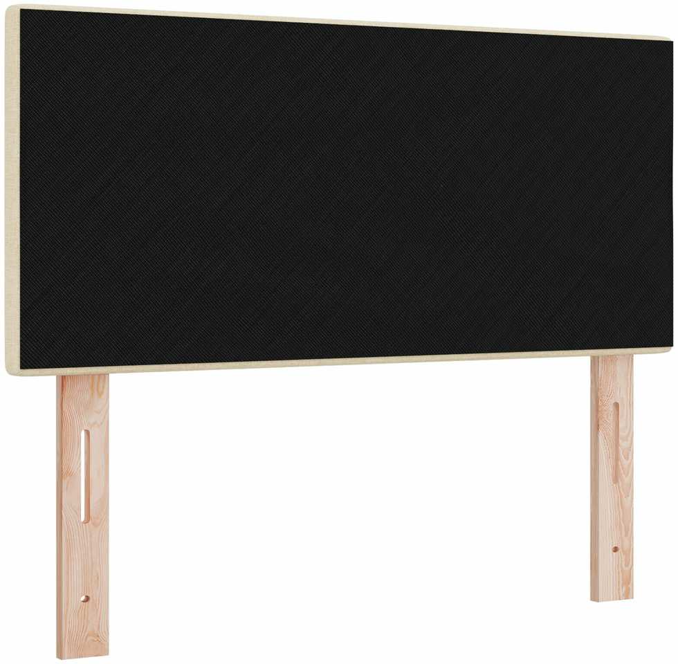 LED galvūgalis su LED juostelėmis Kreminė 100 cm audinys
