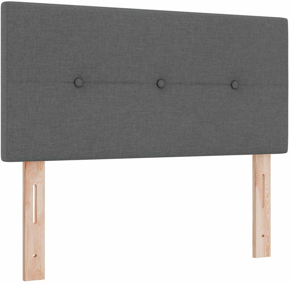LED galvūgalis su LED juostelėmis Tamsiai pilka 100 cm audinys