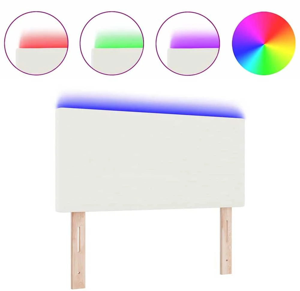 LED galvūgalis su galvūgalio Kreminė 100 cm Kordūrinis audinys