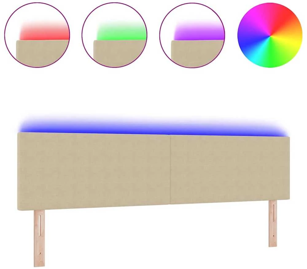 LED galvūgalis Pilkai žalia 180 cm Kordūrinis audinys