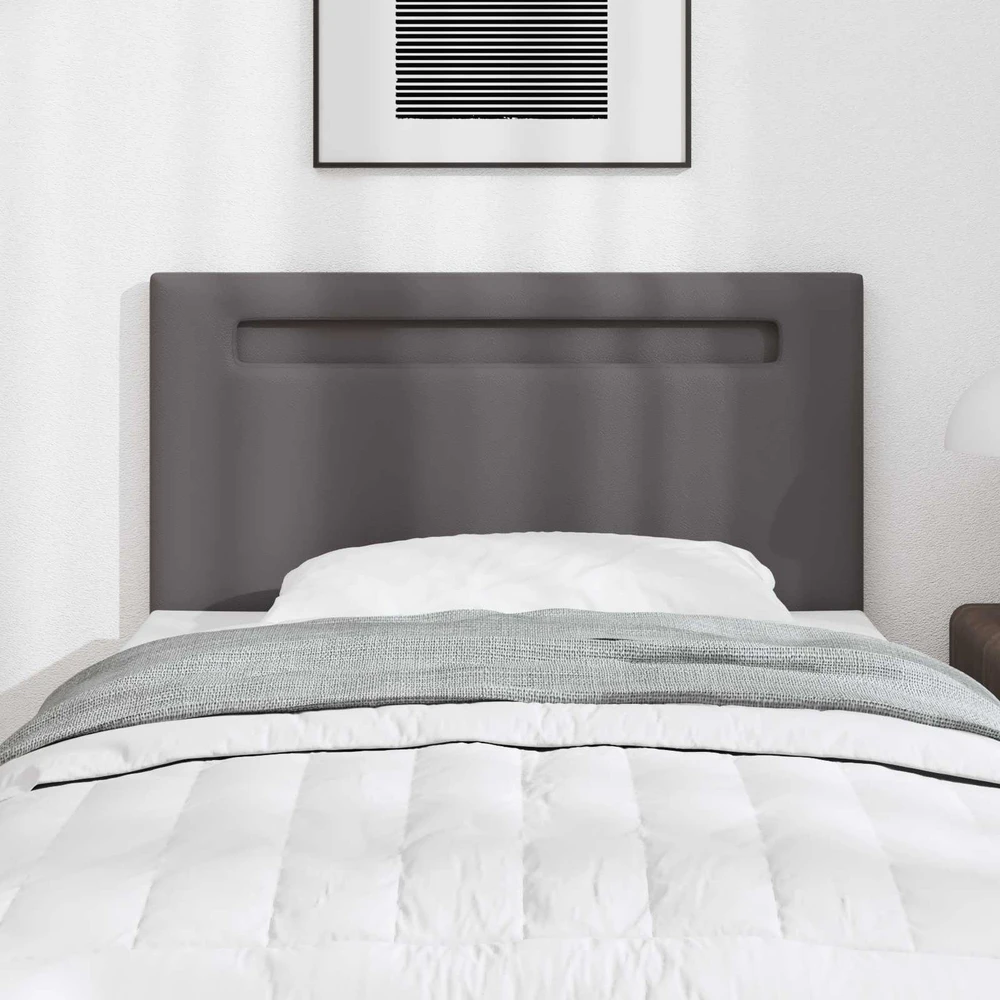 LED galvūgalis Pilka 100 cm Dirbtinė oda