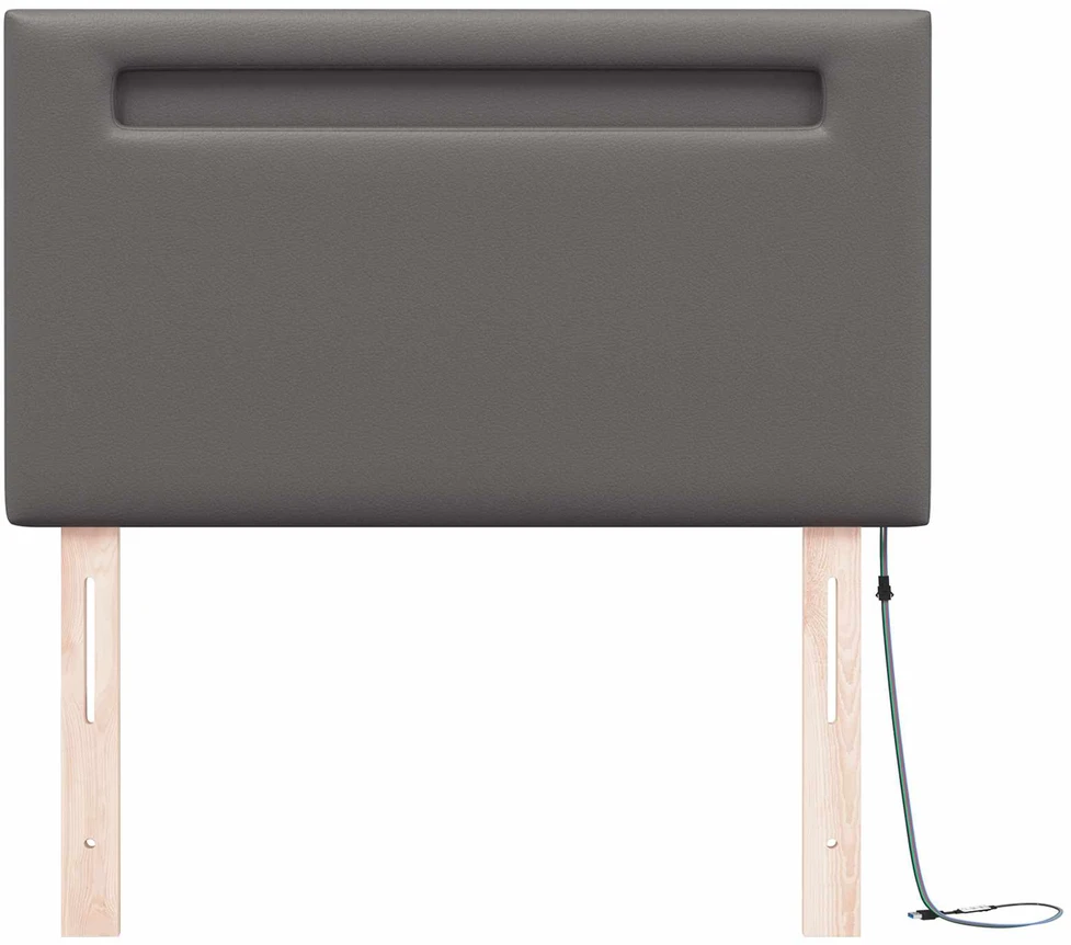 LED galvūgalis Pilka 100 cm Dirbtinė oda