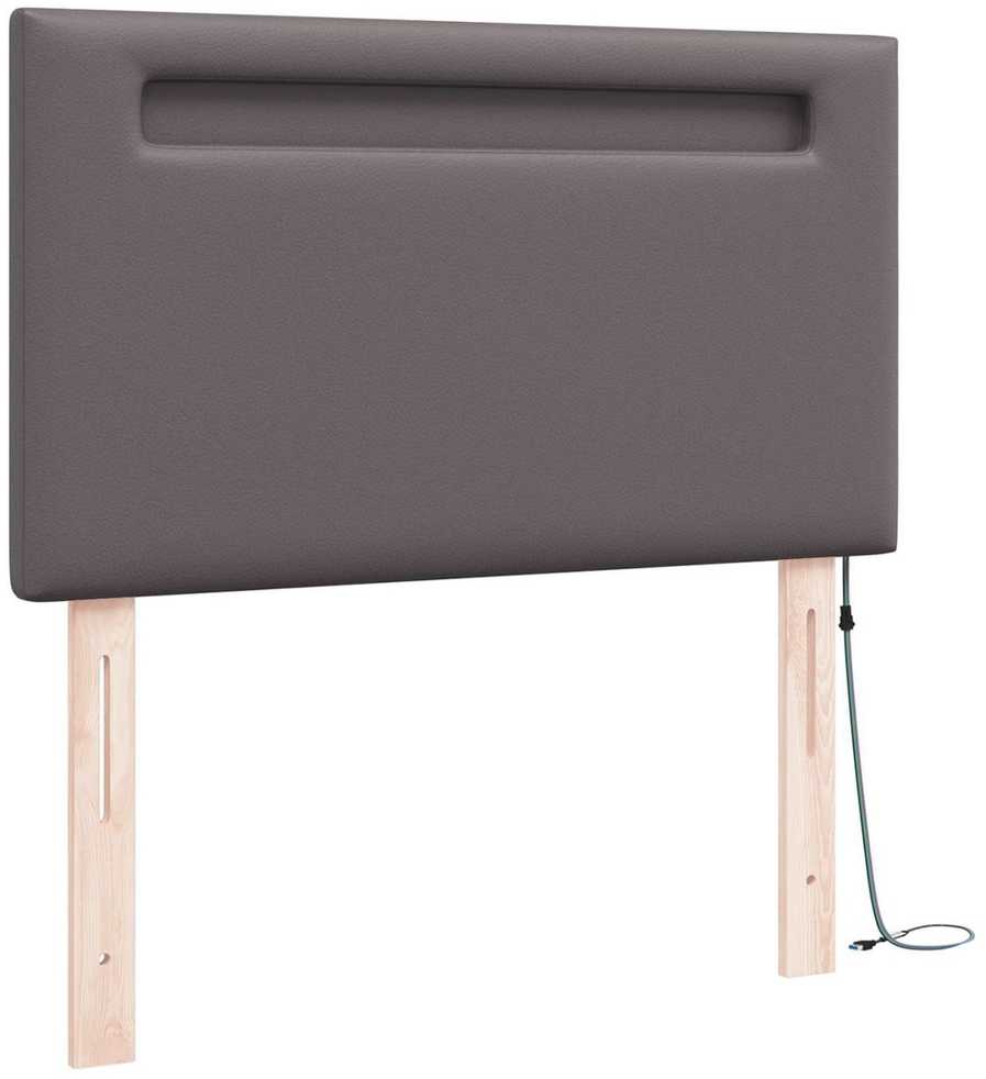 LED galvūgalis Pilka 100 cm Dirbtinė oda