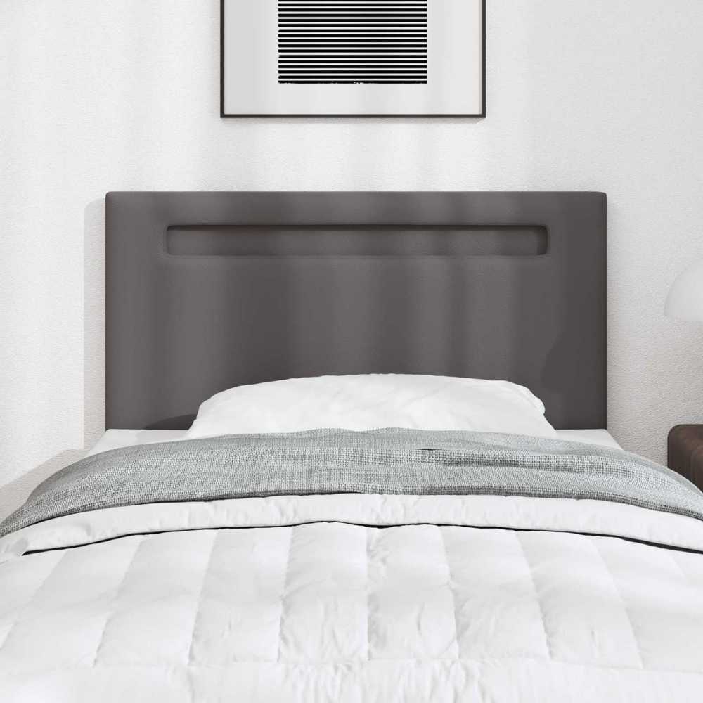 LED galvūgalis Pilka 100 cm Dirbtinė oda
