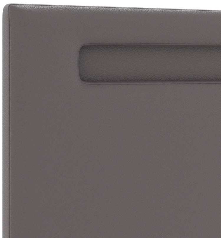 LED galvūgalis Pilka 160 cm Dirbtinė oda