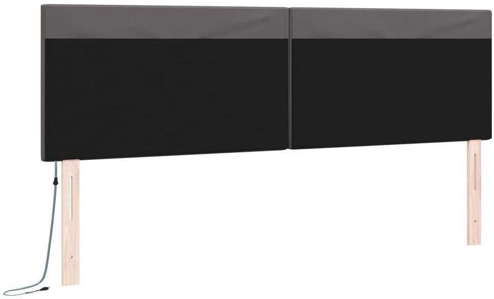 LED galvūgalis Pilka 180 cm Dirbtinė oda