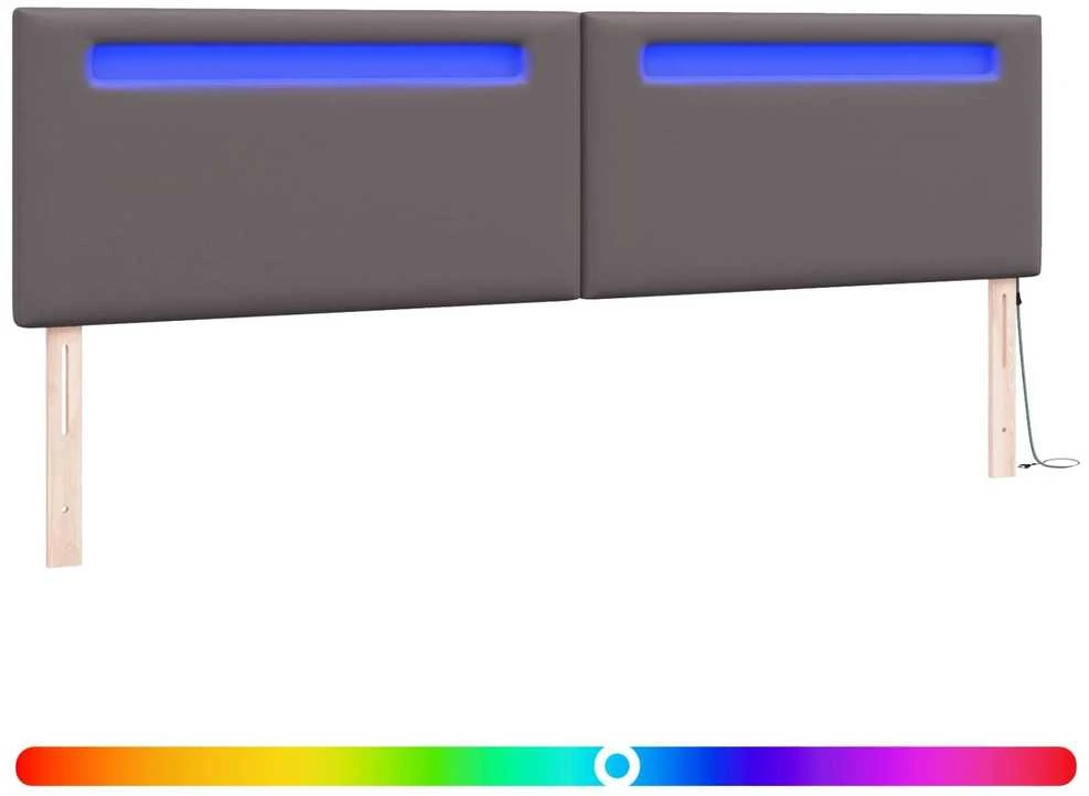 LED galvūgalis Pilka Dirbtinė oda