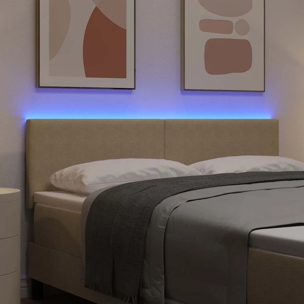 LED galvūgalis Pilkai žalia 144 cm Kordūrinis audinys