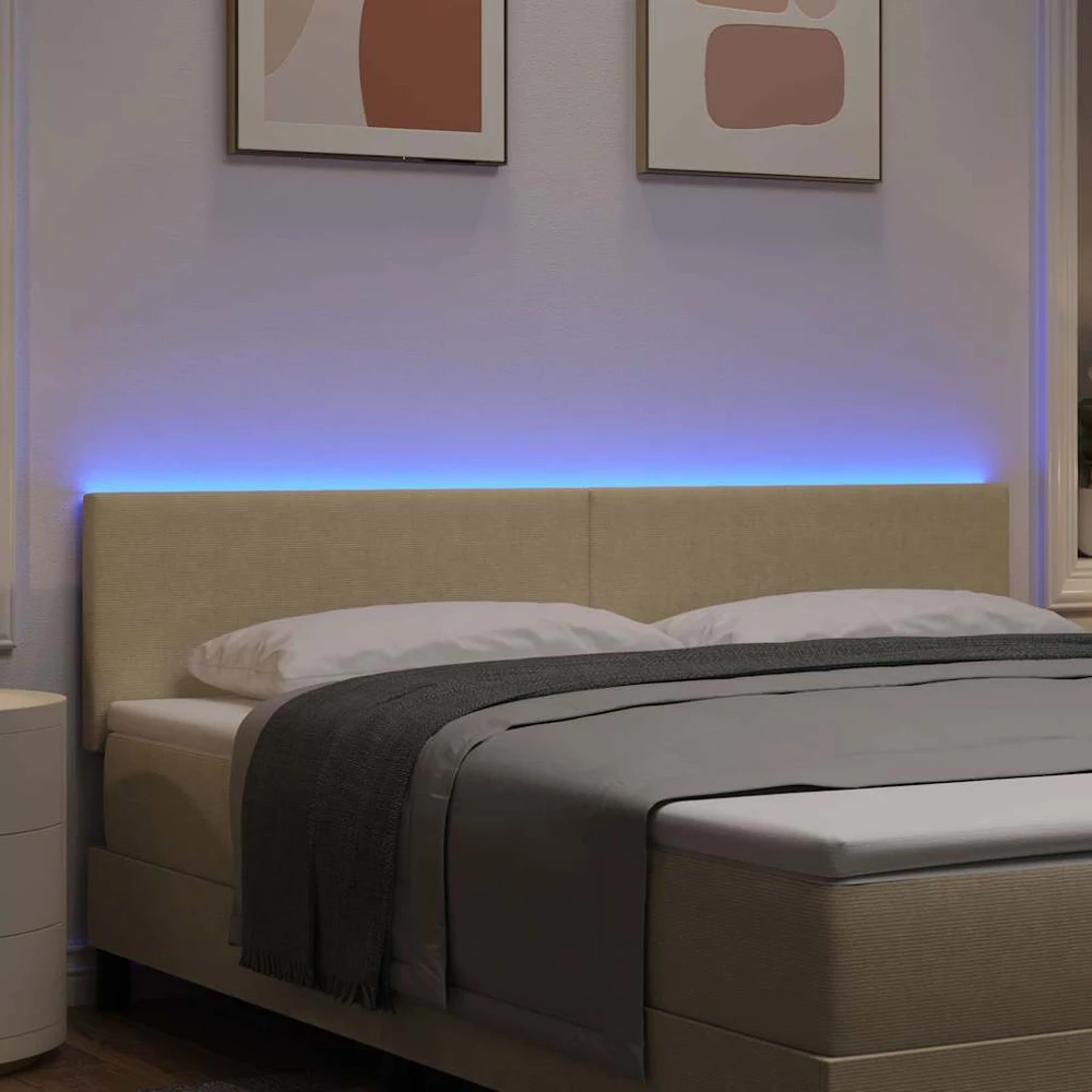 LED galvūgalis Pilkai žalia 180 cm Kordūrinis audinys