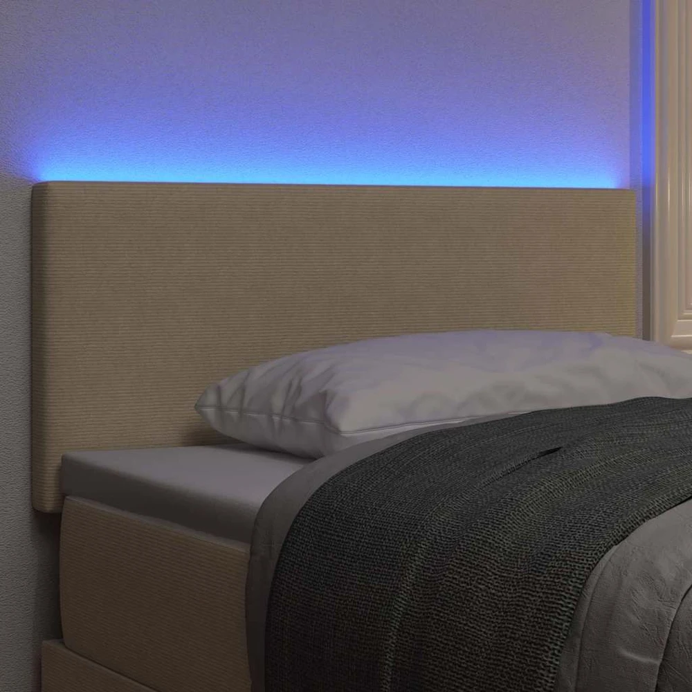 LED galvūgalis Pilkai žalia 80 cm Kordūrinis audinys