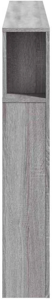 LED galvūgalis, pilkas ąžuolo, 180x18,5x103,5cm, mediena