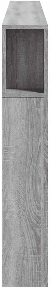 LED galvūgalis, pilkas ąžuolo, 220x18,5x103,5cm, mediena