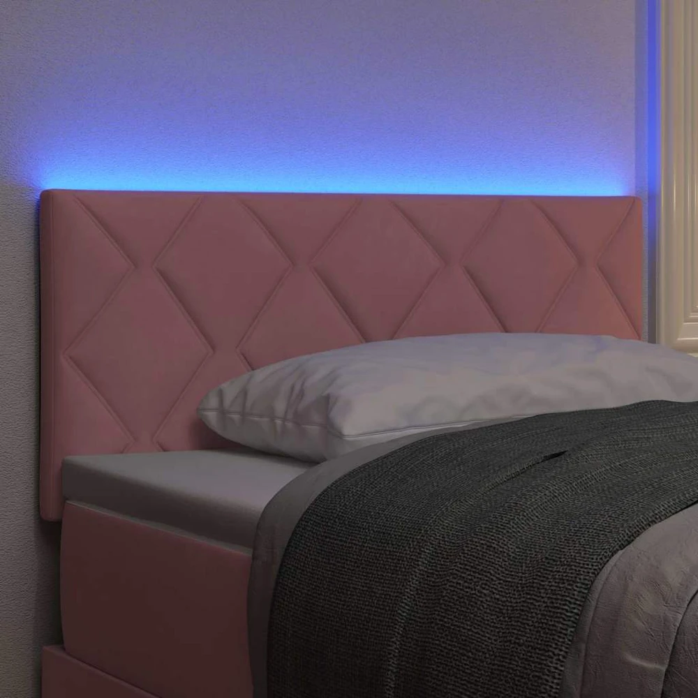 LED galvūgalis Rožinė 100 cm Aksomas
