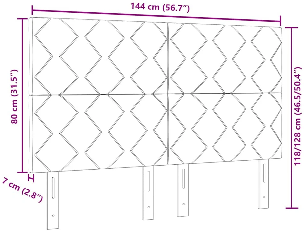 LED galvūgalis Rožinė 144 cm Aksomas