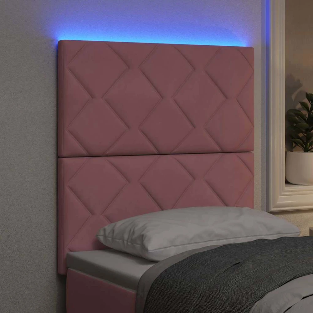 LED galvūgalis Rožinė 80 cm Aksomas
