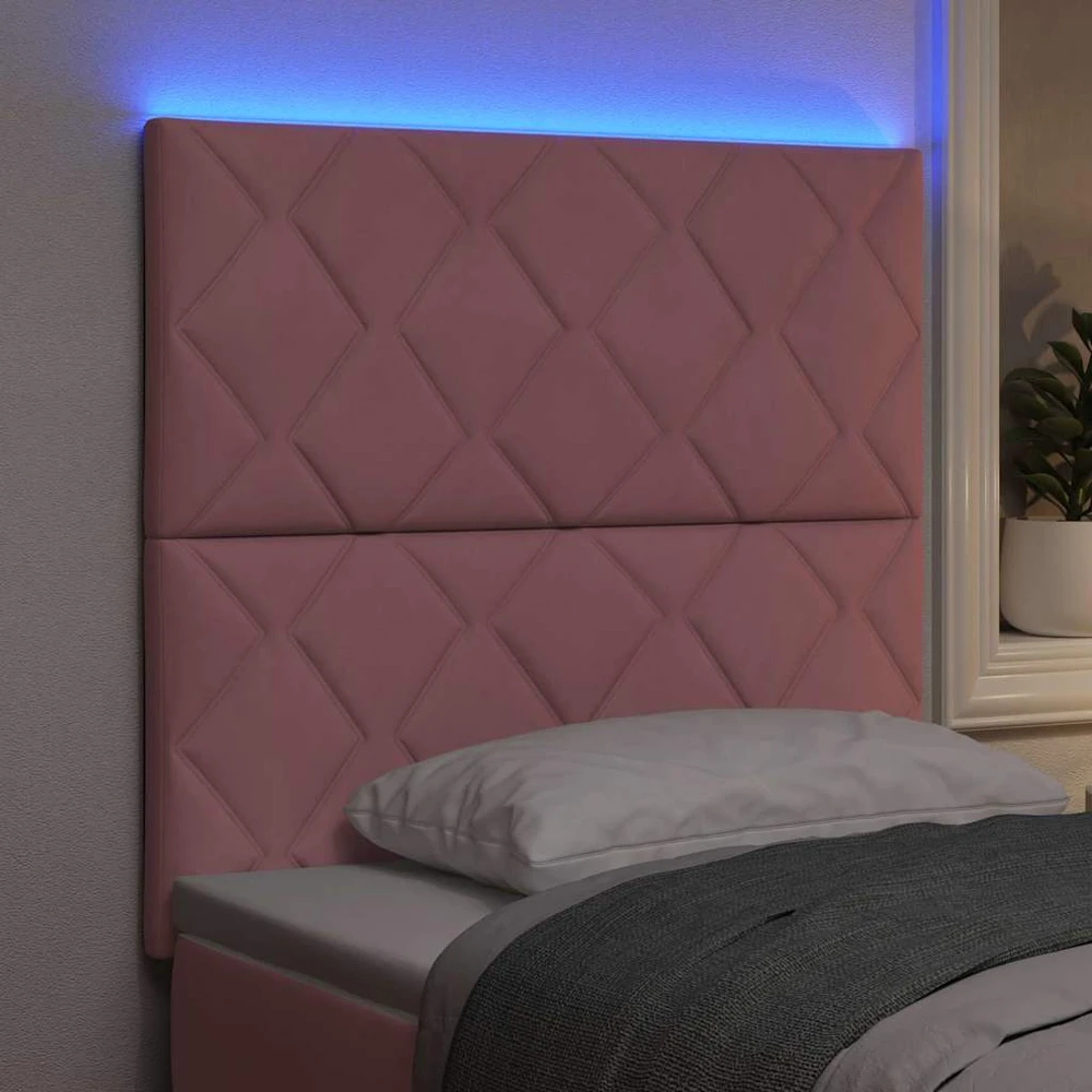 LED galvūgalis Rožinė 90 cm Aksomas