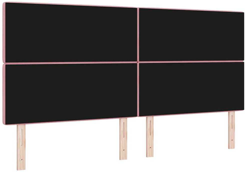 LED galvūgalis su LED juostelėmis Rožinė 200 cm Aksomas
