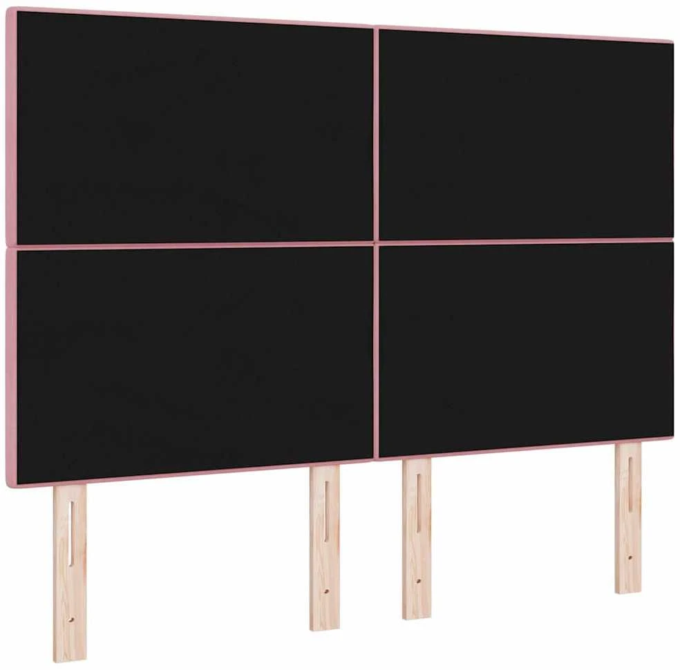 LED galvūgalis su LED juostelėmis Rožinė 160 cm Aksomas