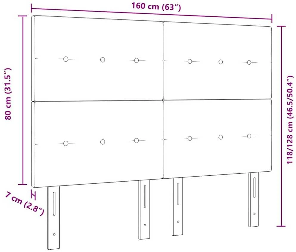 LED galvūgalis su LED juostelėmis Rožinė 160 cm Aksomas