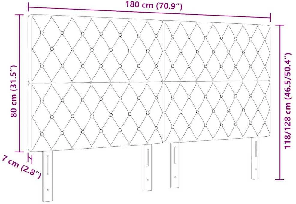 LED galvūgalis su LED juostelėmis Rožinė 180 cm Aksomas