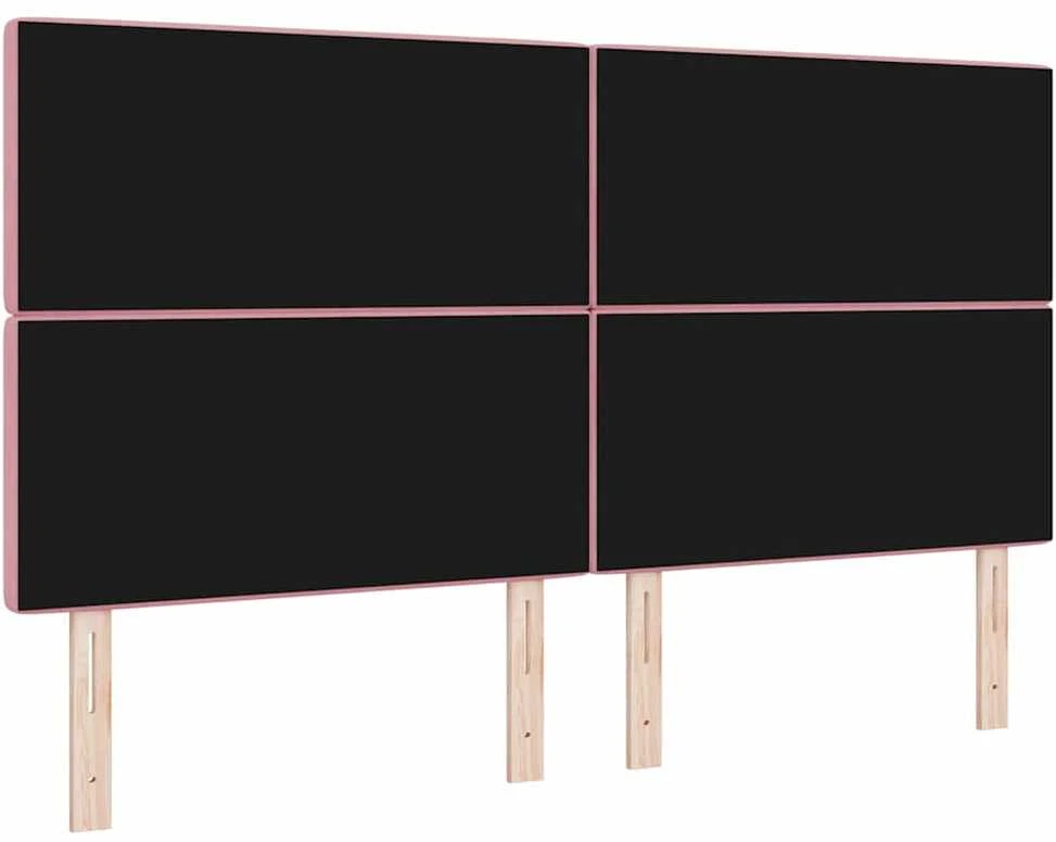 LED galvūgalis su LED juostelėmis Rožinė 180 cm Aksomas