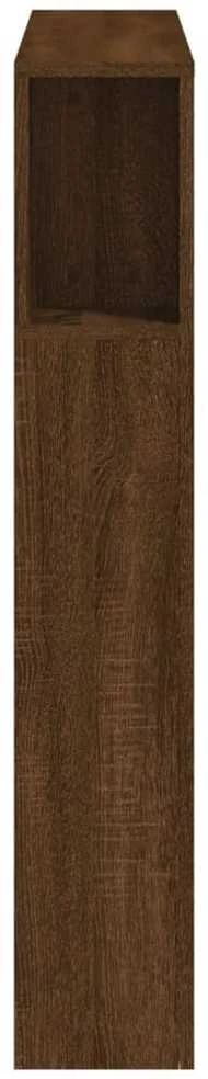 LED galvūgalis, rudas ąžuolo, 100x18,5x103,5cm, mediena