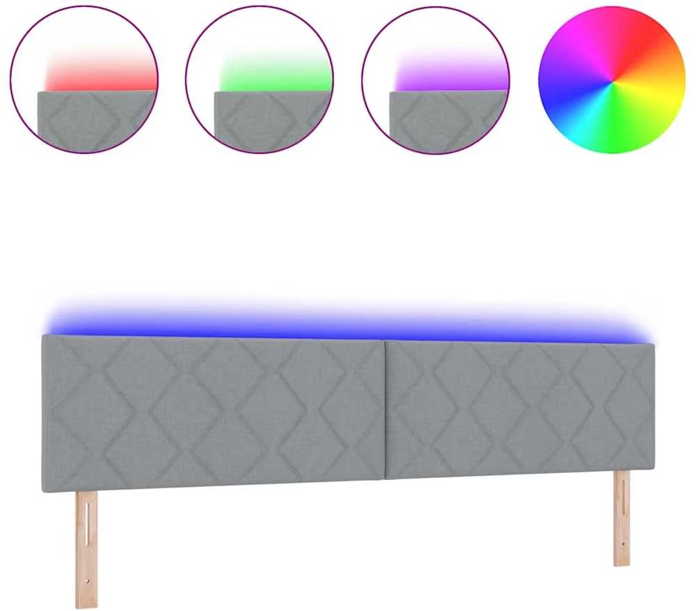 LED galvūgalis Šviesiai pilka audinys