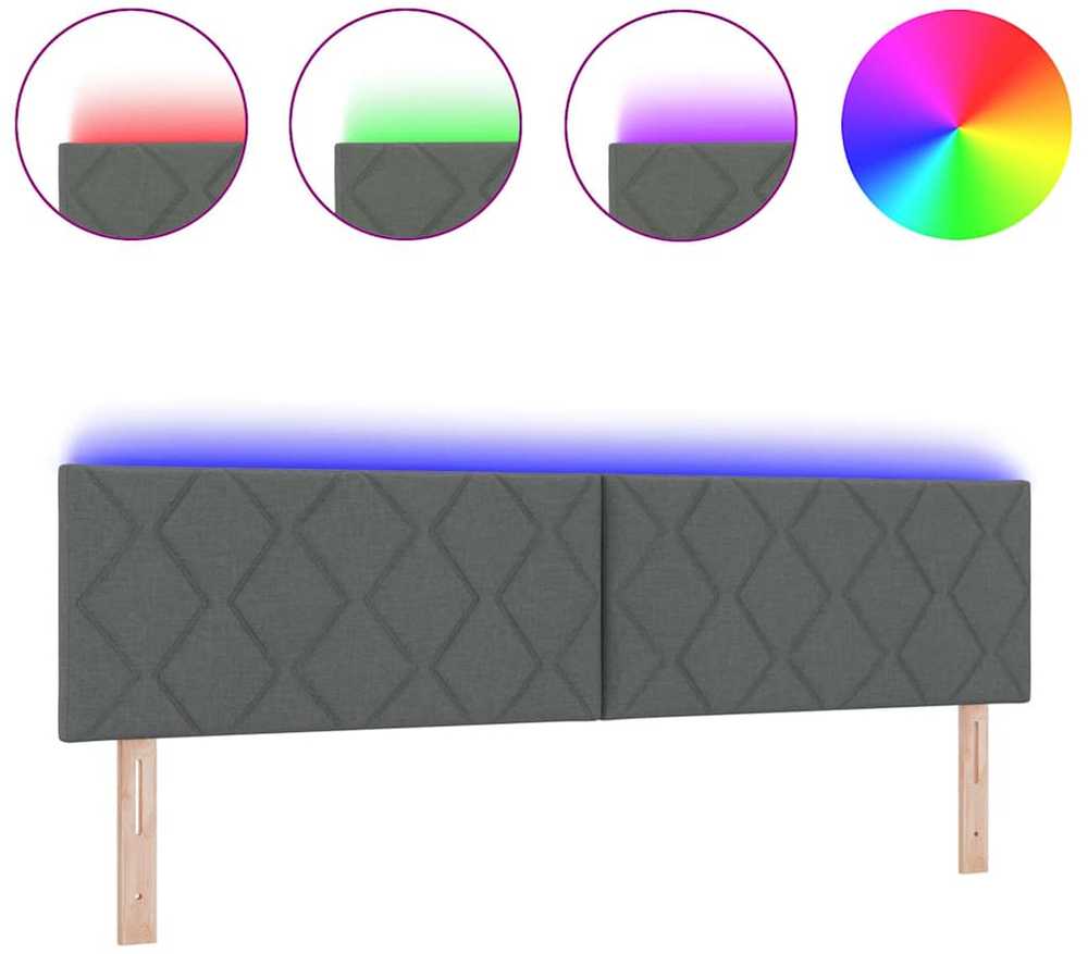 LED galvūgalis Pilka 180 cm audinys