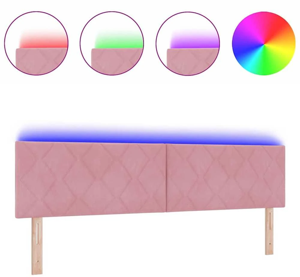 LED galvūgalis Rožinė 180 cm Aksomas