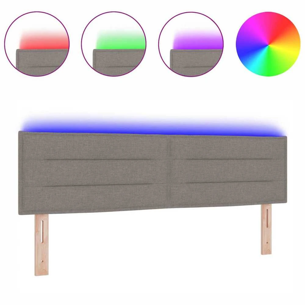 LED galvūgalis Taupe audinys