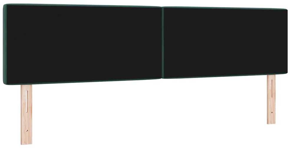 LED galvūgalis su LED juostelėmis Tamsiai žalia 180 cm Aksomas