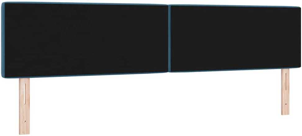 LED galvūgalis su LED juostelėmis Tamsiai mėlyna 200 cm Aksomas