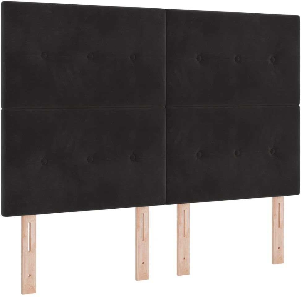 LED galvūgalis su LED juostelėmis Juodas 160 cm Aksomas