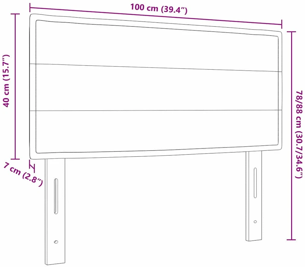 LED galvūgalis su LED juostelėmis Juodas 100 cm audinys