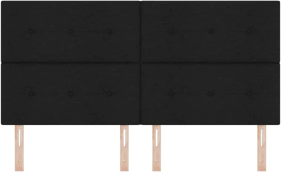 LED galvūgalis su LED juostelėmis Juodas 180 cm audinys