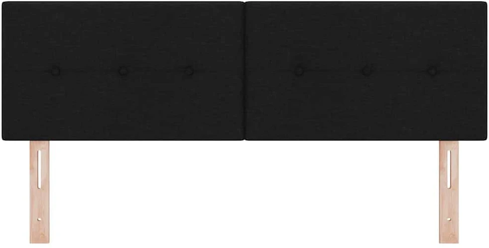 LED galvūgalis su LED juostelėmis Juodas 160 cm audinys