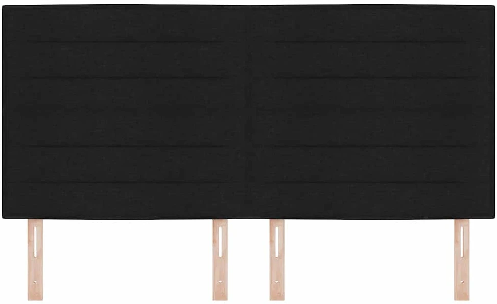 LED galvūgalis su LED juostelėmis Juodas 180 cm audinys